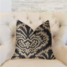 Plutus Brands Floral Fantasy Black Beige Throw Pillow 20 x 26 Complete Decoration Pillows Black, Beige