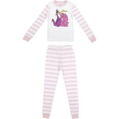 Elephants Night Garments BioWorld Girls Youth White The Flintstones Long Sleeve T-Shirt & Pants Sleepwear Set