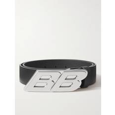 Balenciaga Clothing Balenciaga 3.5cm Bb Moto Leather Belt Black