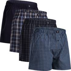 Danish Endurance MenAs Boxers Organic Woven Breathable Lightweight - Blue/Grey