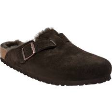 Birkenstock Boston Slippers & Sandals Birkenstock Boston Fur Mocha Suede