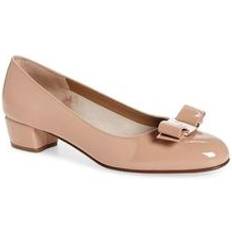 Natural - Women Heels & Pumps Ferragamo Ferragamo-Vara Decollete - Beige/Donna