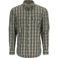 XL Fishing Jackets Simms Big Sky Long-Sleeve Shirt for Men Willow/Dark Olive Plaid