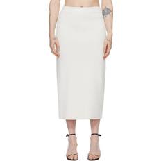The Frankie Shop The Frankie Shop White Solange Midi Skirt Mastic