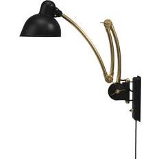 Fritz Hansen Vägglampor Fritz Hansen Kaiser Idell 6559-W Vägglampa Matt Black-Brass Väggarmatur