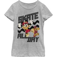 T-shirts Fifth Sun Girl Mickey & Friends Mickey Mouse Skate All Day Graphic Tee Athletic Heather