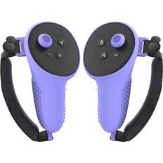 VR - Virtual Reality MTK Quest 3 Kontroll Skydd Silikonfodral med handrem Lila
