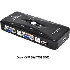 KVM Switches YINGHUA 4 Port 4x1 4 in 1 out support Printer Mouse Keyboard Share 1920*1440 VGA Switch Box Adapteronly 1 KVM