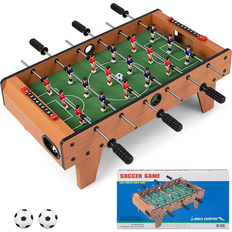 Table Sports Costway 27'' Foosball Table Competition Game Room Soccer football 9'' Brown