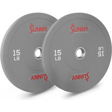 Sunny Health & Fitness Sunny Health & Fitness Elite 2" Olympic Weight Plates 15 LB Pair SF-OP01-15 17.8" x 17.8" x 1.14" INCHES