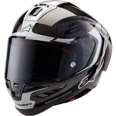 Alpinestars Supertech R10 Element, Integraalhelm, Zwart Carbon-Zilver-Zwart