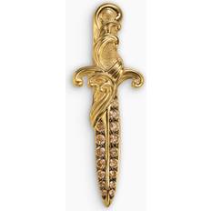 David Yurman Brooches David Yurman Waves Dagger Lapel Pin in 18K Yellow Gold with Cognac Diamonds