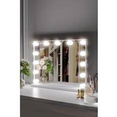 Living and Home 3 Color Modes Crystal Edge Hollywood Makeup Mirror Natural Size
