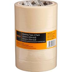 Halfords 4 Pack Masking Tape 2 X 25Mm X 50Mm X 25M