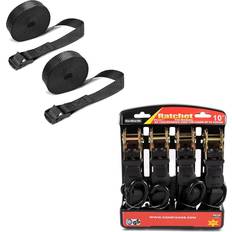 Black Bungee Cords & Ratchet Straps ConStands Spanngurt Set Mit Ratsche Und Haken 150 cm 2 Stück