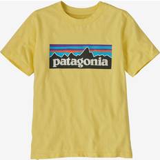 Patagonia Tops Patagonia P-6 Logo Kids Logo Print Cotton Jersey T-shirt - Milled Yellow