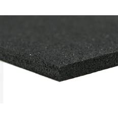 Flooring Rubber-Cal Recycled 60A Sheets and Rolls 3/8 in. T x 4 ft. W x 6 ft. L Black Garage Flooring