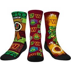 Children's Clothing Rock Em Socks Youth Burgundy Washington Commanders TMNT Three-Pack Crew Set