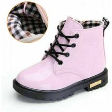 SRJ STAR 2#PinkLace up 1.5/2EU 35 Kids Ankle Boots Boys Girls Winter Warm Snow Boots Chelsea Fur Lined Shoes Not/Specified