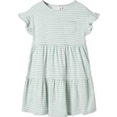 Verde Vestidos vidaXL Vestido Infantil De Mangas Con Volantes Verde Menta 140