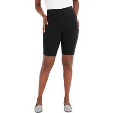 Jessica London Shorts Jessica London Plus Women's Everyday Stretch Bike Short in Black Size 22/24