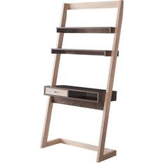 Retractable Drawer Step Shelves Holten Weathered White/Walnut Oak Step Shelf 70.8"