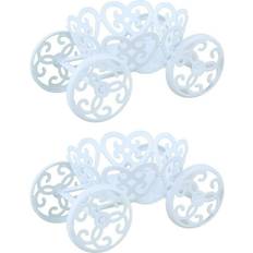 Tlily 2-Pack Single Princess Carriage Cake Stand