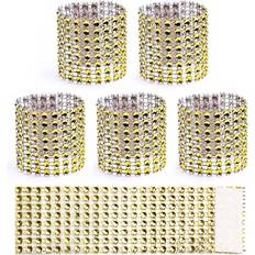 Gold Napkin Rings Veneka Set 100, Bands Napkin Ring