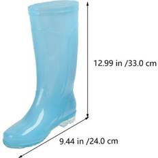 Beige - Women Rain Boots Nicexmas Pair Transparent Rain Boots Women High Rain Boots Practical Rain Boots