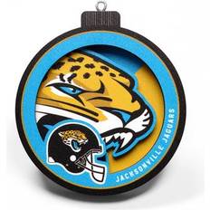 YouTheFan NFL Jacksonville Jaguars 3D Logo Series Christmas Tree Ornament