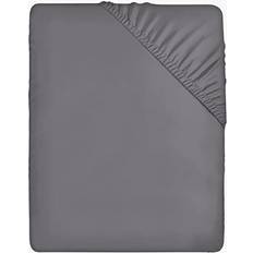 Utopia Bedding Deep Pocket Grey Bed Sheet Grey (200x180cm)