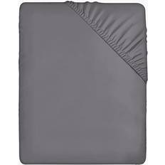 Utopia Bedding Deep Pocket Grey Underlakan Grå (200x180cm)
