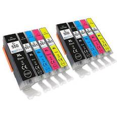 Go Inks Compatible 2 Ink Cartridges Set of 5 PGI-550 CLI-551 - Non-OEM