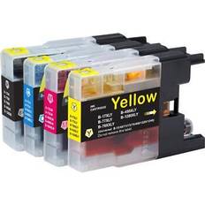 Go Inks 4 Ink Cartridges Set for Brother LC1240BK LC1240Y