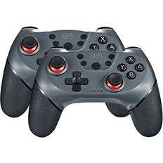 Game Controllers HCSC 2pcs Grey Bluetooth-compatible Pro Gamepad for N-Switch Wireless