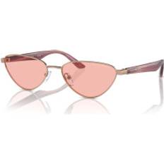 Solglasögon Emporio Armani EA2153 3011 5 Guldiga Solglasögon Metall Guld Rosa Geometrisk Normal