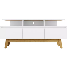 Shelves Benches Manhattan Comfort Yonkers White TV Bench 63x25.8"