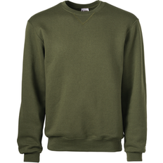 Soffe S9300 Adult Classic Crew Sweatshirt in Olive Drab Green Cotton Polyester