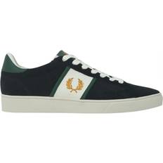 Fred Perry Men Trainers Fred Perry Spencer Suede Tipping Mens Blue Trainers Cotton