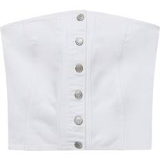 Denimi Puserot Pull&Bear Top white denim