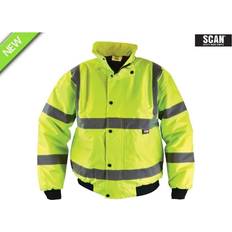 XL Work Jackets Scan SCAHVBJXXL Hi-Vis Bomber Jacket Yellow 52in