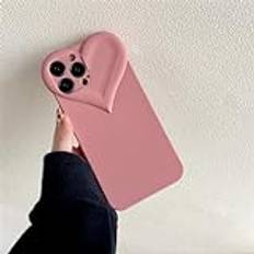 Adkot Cute Love Heart Soft TPU Silicon Phone Cases för Iphone 13 Pro Max 14 11 12 Pro Max Xr Xs Max X Skal,PK, För iPhone X