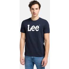 Lee Herr T-shirts Lee Wobbly Logo Tee - Marinblå