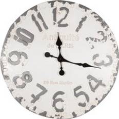 Celestial Antique White & Round Wall Clock