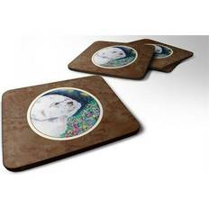 Multicoloured Coasters CoolCookware Bichon Frise Foam Set Coaster 4pcs