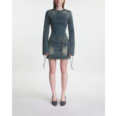Acne Studios Klänningar Acne Studios Klänning Printed Denim Blå