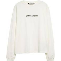 Palm Angels T-shirts Palm Angels Logo Long Sleeve T-Shirt - Off White