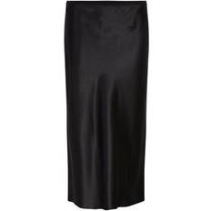 Dam - Silke/Siden Kjolar Joseph Silk Satin Midi Skirt - Black