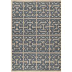 Highland Dunes Wool/Cotton Rug Blue