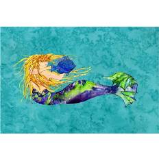 Turquoise Place Mats CoolCookware Blonde Mermaid On Place Mat Turquoise